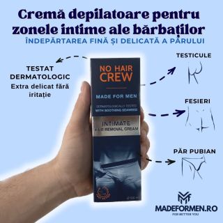 🌿 Piele netedă, fără dramă! 💥 Încearcă crema depilatoare No Hair Crew INTIMATE 💙 pentru zone intime și spune adio...